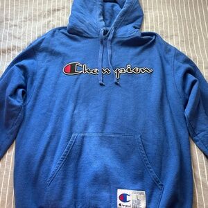 Men's Size L Blue Champion Hoodie